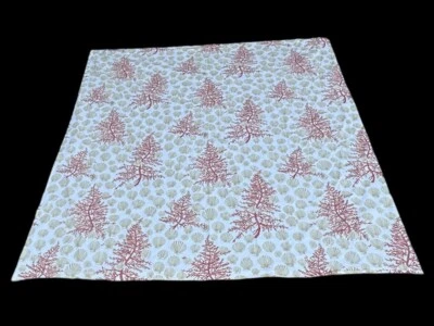 Rare Pottery Barn Shower Curtain Atlantic Coral Seashells Cotton Made Israel EUC - Image 1 of 4