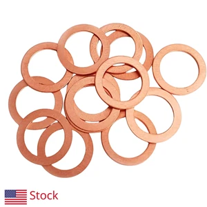 Junta de tapón de drenaje de aceite de 14 mm 15 piezas - arandela de cobre para Mercedes OEM 007603-014106 - Imagen 1 de 6