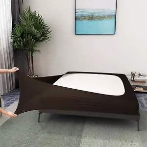 Box Spring Cover King Size - Jersey Knit & King/Cal king/Olympic Queen, Brown - Picture 1 of 6