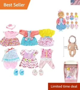 6 Sets of Handmade Baby Doll Clothes for 10-12 Inch Dolls - Perfect Gift - Picture 1 of 11