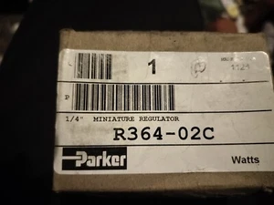 NEU Parker Watts R364-02C 1/4 NPT Messing Miniatur Luftdruckregler 125psi - Bild 1 von 6