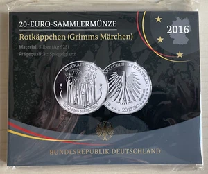 20 Euro Silber 2016 Deutschland, Rotkäppchen, PP / polierte Platte / Proof - Bild 1 von 2