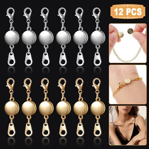Strong Magnetic Lobster Clasps Jewelry Necklace Converter Extender Hook Closures - Picture 1 of 11