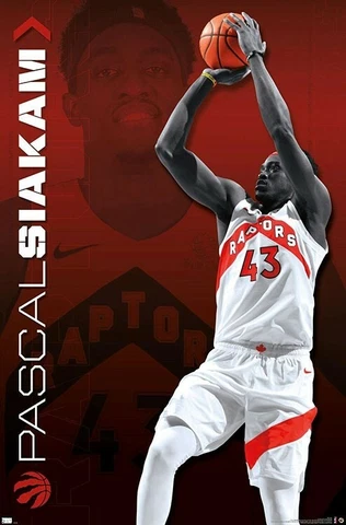 Pascal Siakam SUPERSTAR Toronto Raptors NBA Basketball Action 22x34 Wall POSTER Cover