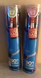 Orabrush Tongue Scraper, Tongue Cleaner- Fights Bad Breath Lot Of Two
