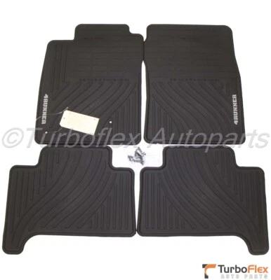 Juego de 4 alfombrillas negras para todo tipo de clima Toyota 4Runner 2003-2009 PT908-89090-20 Foto 1 de 4
