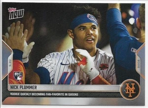 2022 Topps Now Nick Plummer Rookie #271 EN MANO favorito de los fanáticos de los Mets PR: 916 - Imagen 1 de 2