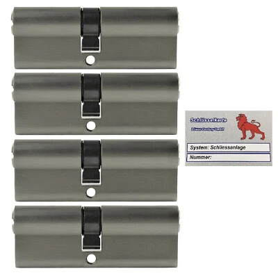 4X Cylindre Profilé 95Mm 45/50 10X Clé Serrure Identique Avec Carte De Code - Bild 1 von 4