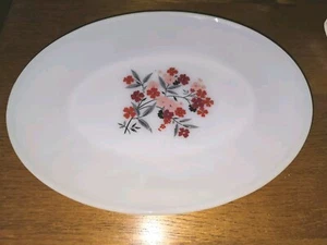 VTG ANCHOR HOCKING FIRE KING PRIMROSE PINK OVAL PLATTER 9 X 12 1960-62 USA - Picture 1 of 6