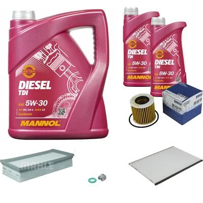 Pacchetto ispezione Mahle 7 L Mannol Diesel TDI 5W-30 per Toyota IQ 1.4 D-4D - Immagine 1 di 4