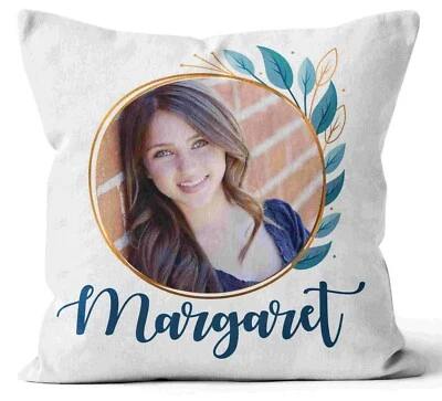 Personalised Any Image Text Cushion Printed Birthday Gift 34 - image 1 of 4