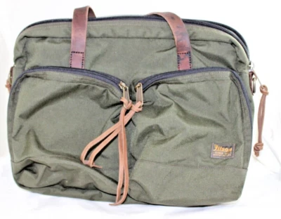FILSON Green Dryden Pasta de Nylon Balística 16" Longa Bolsa para Laptop Sem Alça COMO ESTÁ - Imagem 1 de 4