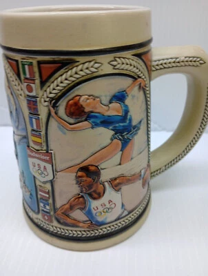 Taza Budweiser 1992 Equipo Olímpico de Estados Unidos Cerveza Stein Coleccionable Ver Fotos Foto 1 de 3