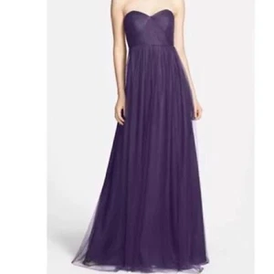 Jenny Yoo Annabelle Convertible Sz 8 purple GUC Anthropologie wedding bridesmaid - Picture 1 of 10
