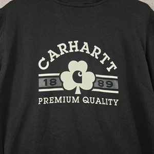 Carhartt Trébol Suéter Para Hombres Grande Negro Sudadera con Capucha Exterior Sudadera Polar Nuevo con Etiquetas - Imagen 1 de 13