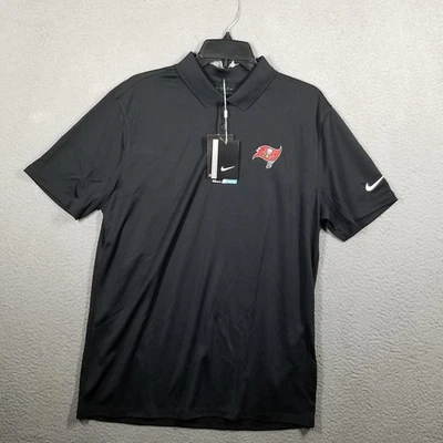 Tampa Bay Buccaneers Shirt Mens Medium Black NFL Football Polo Golf Dri-FIT Nike - Image 1 of 4