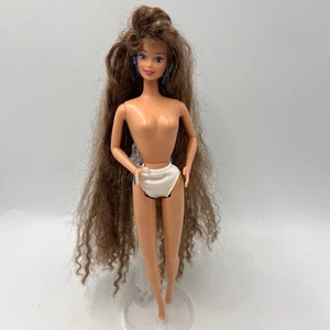Totally Hair Teresa Barbie bambola capelli lunghi castani con frangia e orecchini 1966-1976 - Foto 1 di 6