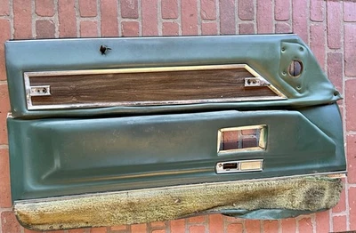 1971  1972 Cadillac Eldorado Convertible GREEN Driver's Door Upper Lower Panel - Image 1 of 4