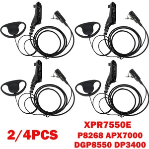 2/4PCS D-Style Earpiece Headsets P8268 APX7000 APX8000 XPR7350e XPR7550e XPR6550 - Afbeelding 1 van 11