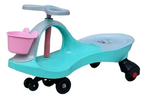 KINDER RUTSCHAUTO TWISTCAR LAUFRAD GRAVITATIONS FAHRZEUG SWING CAR KORB GRÜN - Bild 1 von 5