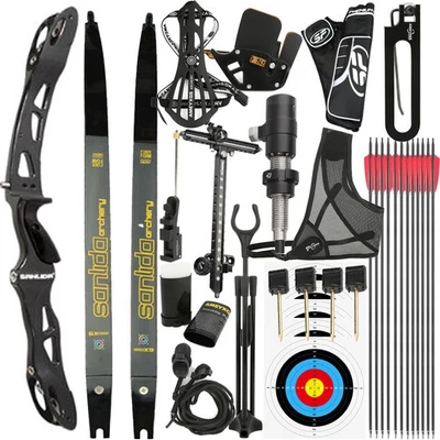 Sanlida X9 Recurve Bow Set 66/68/70" ILF16–44lbs Arrows Target Competition - Image 1 of 4
