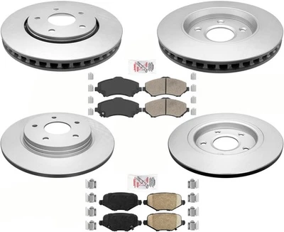 Para Town & Country 2014-2016 F&R Freno 302MM GEO Recubiertos Rotores y Pastillas Cerámicas Foto 1 de 4