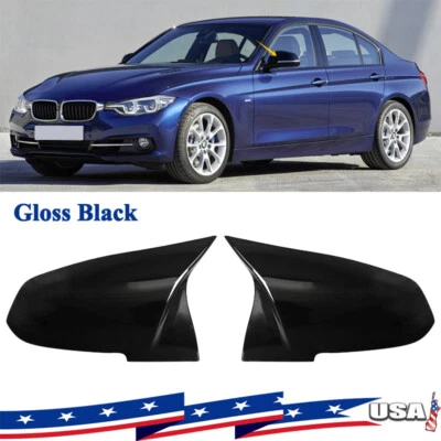 Gloss Black Side Mirror Cover Caps For BMW 4 Series F32 F33 F36 X1 E84 F87 M2 Foto 1 de 4