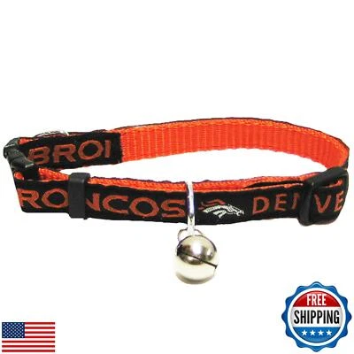 NFL CAT Collar Denver Broncos Satin Cat Collar Football Team Collar for Dogs  - Image 1 of 2