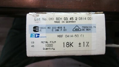 PELÍCULA METÁLICA BC 18K 1% TOLERANCIA 2 VATIOS Foto 1 de 3