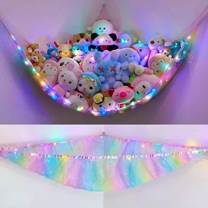 Hamaca de almacenamiento de juguetes con luz LED para dormitorio de niños - Picture 1 of 7