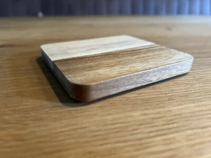 Quadratische Untersetzer Aus Akazienholz, Größe 10cm x 10cm,   Menge 25 Stück - Bild 1 von 6