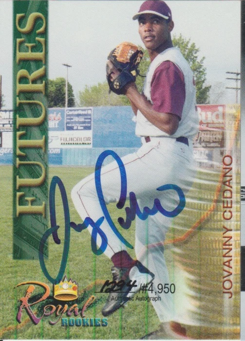 Jovanny Cedano 2000 Royal Rookies Futures RC autograph auto card /4950 - Image 1 of 2
