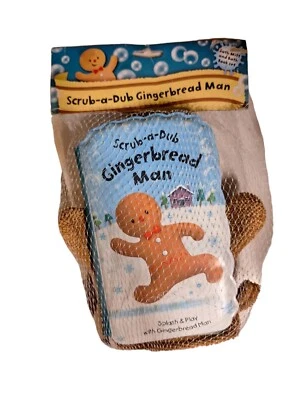 Scrub-a-Dub Gingerbread Man Bath Book and Bath Mitt Splash and Play Gift Set - Image 1 of 3