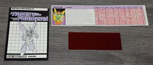Vintage Transformers Instruction Booklet & Tech Specs EVIL INSECTICON VENOM - Picture 1 of 3