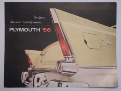 PLYMOUTH BELVEDERE SAVOY PLAZA & SUBURBAN original 1956 grande folleto de ventas MKT de EE. UU. Foto 1 de 4