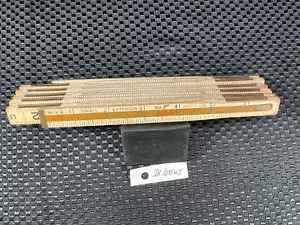 DURALL Nr. X-6 Holz & Messing verstärkt weiß klappbares Lineal 72" IN1035WJ - Bild 1 von 12