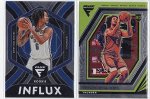 Jaylin Williams Oklaholma City Thunder 2022-23 Flux Base Influx 2 Rookie Cards