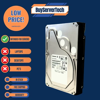 Toshiba MG04SCA40EE 4TB 7.2K 3.5" SAS 12Gb/s HDD ENT| 128MB | 0 Hours | 1 Yr War - Image 1 of 4