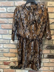 etcetera dress python snake print silk wool career nwt 8 MRSP $295 - Picture 1 of 11