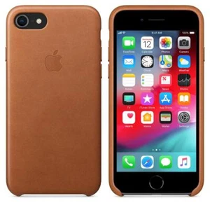 Genuine Apple Leather Case for iPhone 7, 8 & SE (2nd & 3rd Gen) - Saddle Brown - Picture 1 of 9