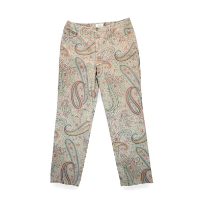 Pantalones de cachemira Talbots vintage años 90 para mujer talla 12 elásticos boho multicolor Y2K Foto 1 de 4