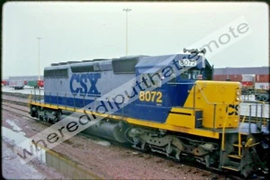 Diapositiva Original CSX Transporte No. 8072 EMD SD40-2 Proviso ILL 1-1993 - Imagen 1 de 2