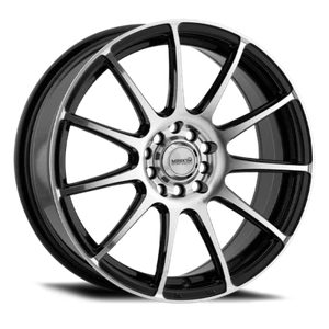 17x7 +40 Maxxim Champ 5x100,5x114.3 Machined / Gloss Black Wheels (Set of 4) - Picture 1 of 2
