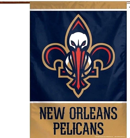 New Orleans Pelicans Vertical Flag Indoor Outdoor 28 x 40 Bar Mancave Banner New Cover