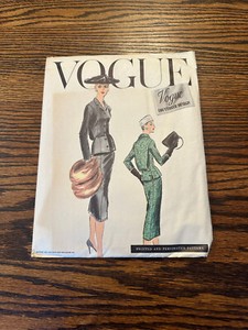 Vogue Couturier Design Pattern #929 Dress Jacket/Skirt Size 16 1956 Vintage Mint