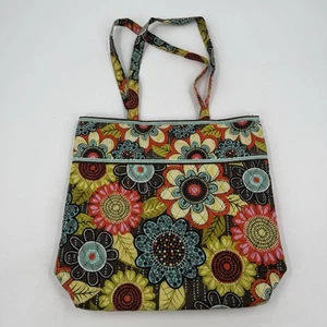 Vera Bradley Toggle Tote Handbag Flower Shower Retired Pattern 2014 Boho - Picture 1 of 10