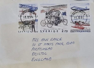 Sweden - Stamp Addressed Envelope, Postmark 15 October 1984 - Picture 1 of 2