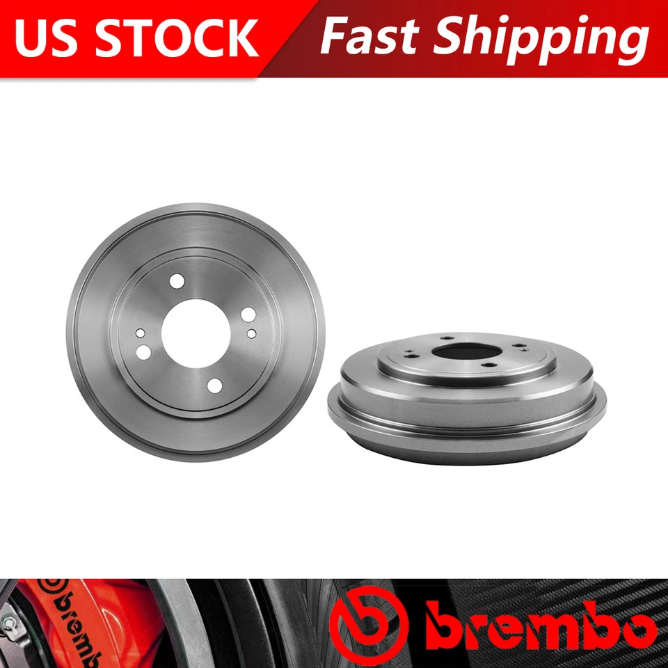 Fits 2001-2005 Honda Civic Rear Brake Drums - Brembo Premium OE - Image 1 of 4