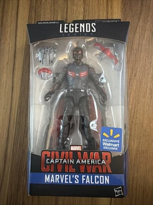 Figura de acción Marvel Legends Walmart Exclusiva Civil War Falcon MCU 6" Foto 1 de 2