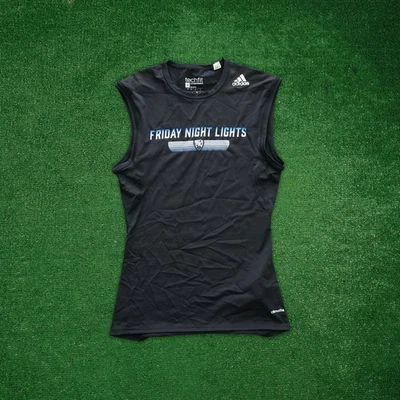 Camiseta sem mangas de compressão Football University FBU preta Climalite Techfit - Imagem 1 de 4